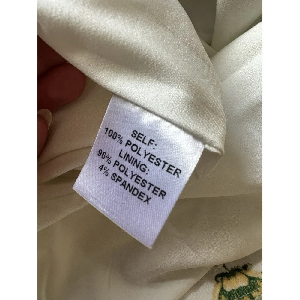 Market & Spruce Women’s White Floral Button Front Lined Pencil Skirt XXL
